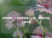 体育新闻二十条体育新闻二十条，探索运动的无限可能