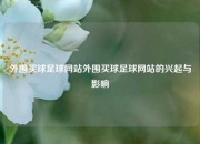 外围买球足球网站外围买球足球网站的兴起与影响