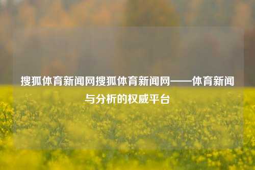 搜狐体育新闻网搜狐体育新闻网——体育新闻与分析的权威平台