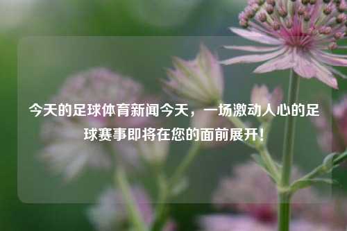 今天的足球体育新闻今天，一场激动人心的足球赛事即将在您的面前展开！
