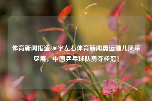 体育新闻报道300字左右体育新闻奥运健儿风采尽展，中国乒乓球队勇夺桂冠！