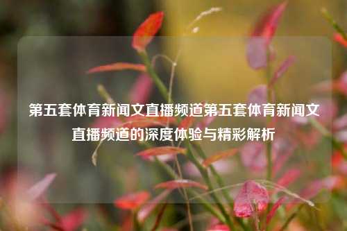 第五套体育新闻文直播频道第五套体育新闻文直播频道的深度体验与精彩解析