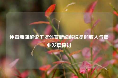 体育新闻解说工资体育新闻解说员的收入与职业发展探讨