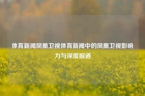 体育新闻凤凰卫视体育新闻中的凤凰卫视影响力与深度报道