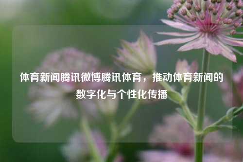 体育新闻腾讯微博腾讯体育，推动体育新闻的数字化与个性化传播