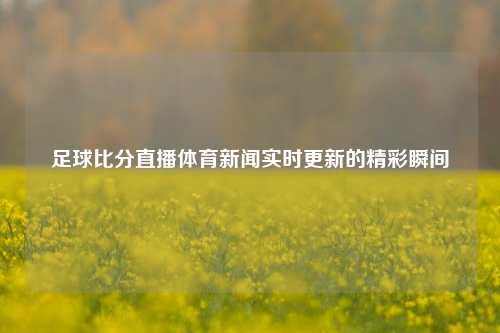 足球比分直播体育新闻实时更新的精彩瞬间