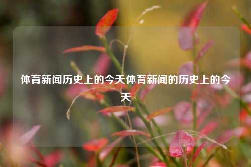 体育新闻历史上的今天体育新闻的历史上的今天