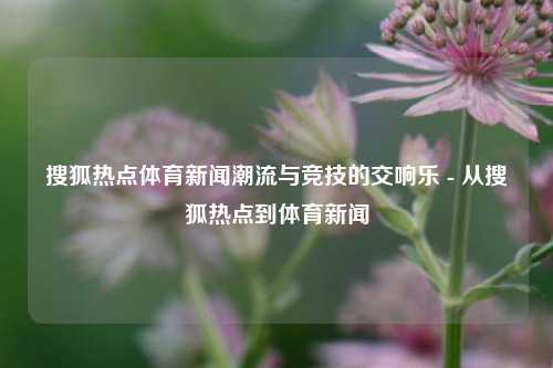 搜狐热点体育新闻潮流与竞技的交响乐 - 从搜狐热点到体育新闻