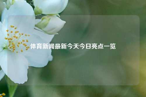 体育新闻最新今天今日亮点一览
