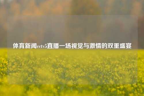体育新闻cctv5直播一场视觉与激情的双重盛宴