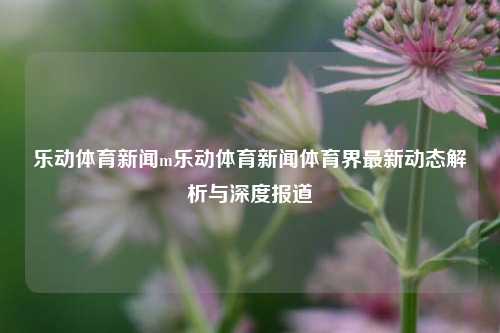 乐动体育新闻m乐动体育新闻体育界最新动态解析与深度报道