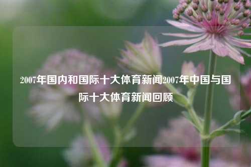 2007年国内和国际十大体育新闻2007年中国与国际十大体育新闻回顾
