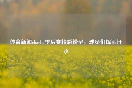 体育新闻cbacba季后赛精彩纷呈，球员们挥洒汗水