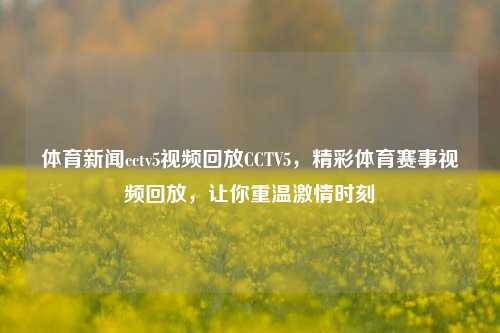 体育新闻cctv5视频回放CCTV5，精彩体育赛事视频回放，让你重温激情时刻