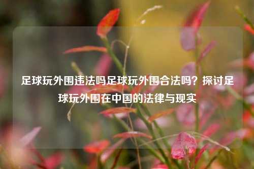 足球玩外围违法吗足球玩外围合法吗？探讨足球玩外围在中国的法律与现实