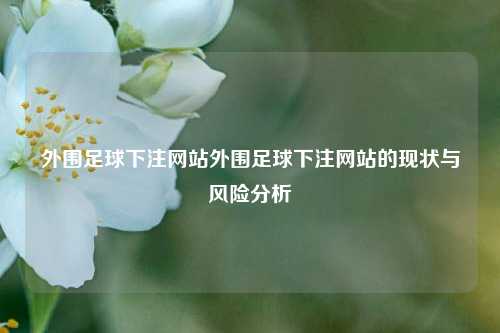 外围足球下注网站外围足球下注网站的现状与风险分析