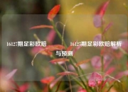 16127期足彩欧赔🥇16127期足彩欧赔解析与预测