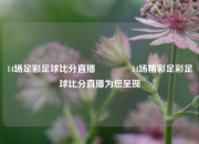 14场足彩足球比分直播🏆14场精彩足彩足球比分直播为您呈现