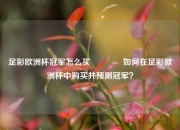 足彩欧洲杯冠军怎么买🥉如何在足彩欧洲杯中购买并预测冠军？