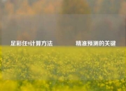足彩任9计算方法🌈精准预测的关键