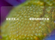 足彩主队-0.5🏅策略与风险的平衡