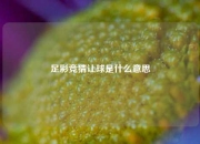 足彩竞猜让球是什么意思