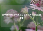 英甲积分榜足彩网英超联赛积分榜与足彩投注指南