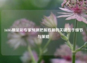 16165期足彩专家预测把握胜算的关键在于细节与策略