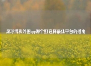 足球博彩外围app哪个好选择最佳平台的指南
