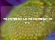足球外围罚牌数怎么算足球外围罚牌数的计算方法