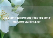 可以买球的正规网站如何在众多可以买球的正规网站中找到可靠的平台？