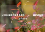 小炮彩票推荐哪个靠谱么🥈揭秘可靠平台与技巧