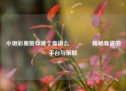 小炮彩票推荐哪个靠谱么👍揭秘靠谱的平台与策略