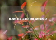体育新闻最近的近期体育新闻综述