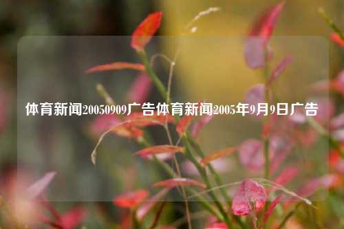 体育新闻20050909广告体育新闻2005年9月9日广告