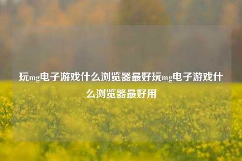 玩mg电子游戏什么浏览器最好玩mg电子游戏什么浏览器最好用