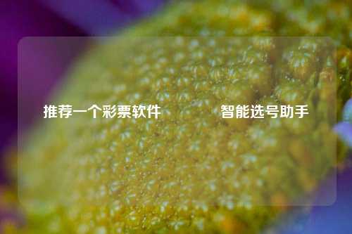 推荐一个彩票软件👍智能选号助手