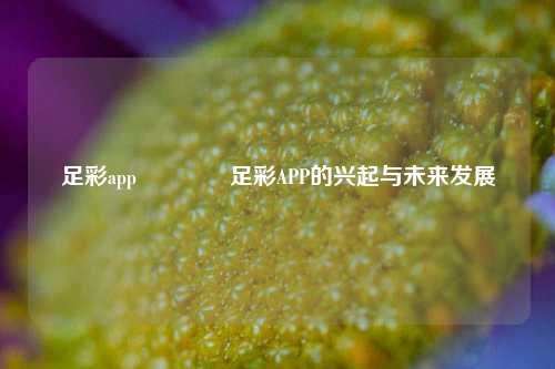 足彩app👈足彩APP的兴起与未来发展