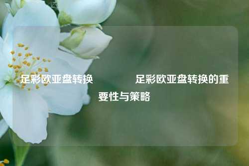 足彩欧亚盘转换👈足彩欧亚盘转换的重要性与策略