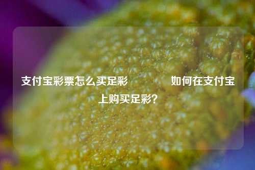 支付宝彩票怎么买足彩👉如何在支付宝上购买足彩？