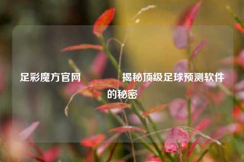 足彩魔方官网👉揭秘顶级足球预测软件的秘密
