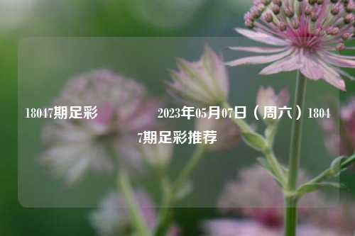 18047期足彩🏆2023年05月07日（周六）18047期足彩推荐