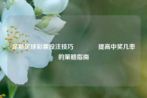 足彩足球彩票投注技巧👉提高中奖几率的策略指南