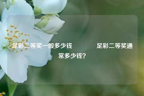足彩二等奖一般多少钱🥇足彩二等奖通常多少钱？