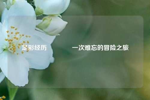 足彩经历🌈一次难忘的冒险之旅