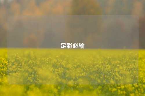 足彩必输