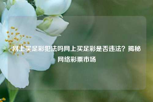 网上买足彩犯法吗网上买足彩是否违法？揭秘网络彩票市场