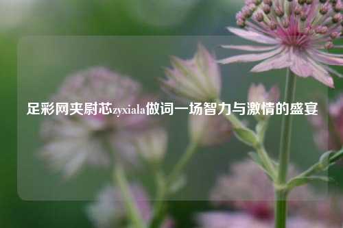 足彩网夹尉芯zyxiala做词一场智力与激情的盛宴