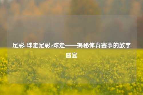 足彩e球走足彩e球走——揭秘体育赛事的数字盛宴