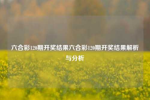 六合彩120期开奖结果六合彩120期开奖结果解析与分析